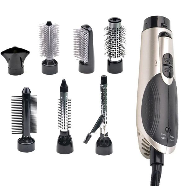 Brosses Lisseur Brosse Volumateur Peigne Sèche-cheveux 600800W Sèche-cheveux Air Chaud Styler Curling Baguette Concentrateur Buse Peigne