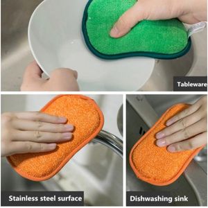 Borstels huishouden magie spons keuken reiniging borstel microfiber scrub sponzen voor het afwassen van keukenaccessoires