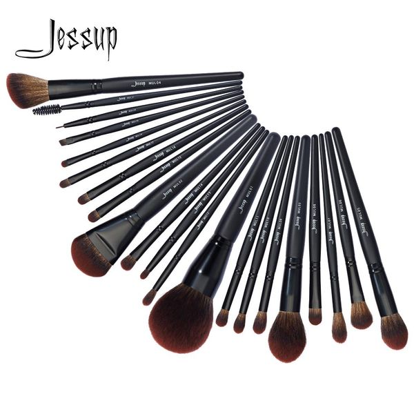 Jessup Pinceaux Maquillage visage yeux Pinceaux de Maquillage ensemble noir poudre correcteur pli Shader Liner 321 pièces pinceau cosmétique T271