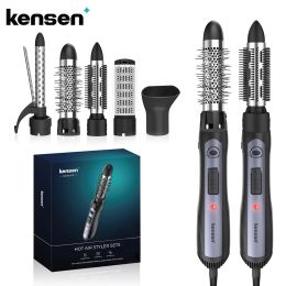 Cepillos Kensen 5 en 1 Secador de pelo eléctrico Cepillo con soplador Ion negativo Secador de pelo desmontable Peine estilizador de aire caliente para hombres y mujeres