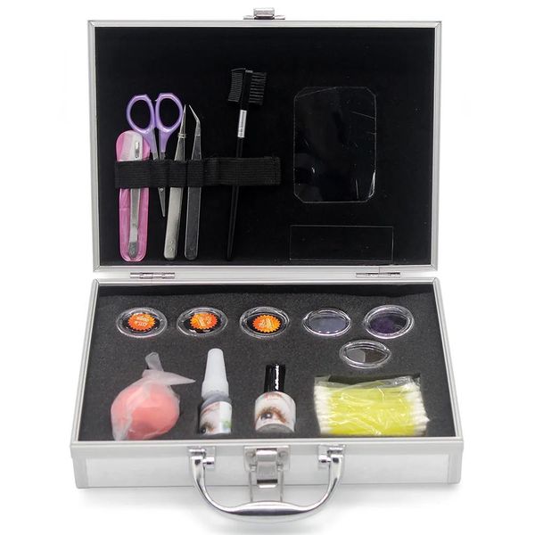 Pinceles Kimcci Profesional Kit de entrenamiento de extensión de pestañas postizas Falsas pestañas de visón individuales Conjuntos de injerto Maquillaje Cilia Pegamento Debonder