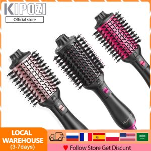 Brosses KIPOZI – brosse à air chaud 4 en 1, peigne à air chaud, réduit les frisottis, électricité statique, sèche-cheveux, brosse pour créer des boucles volumineuses