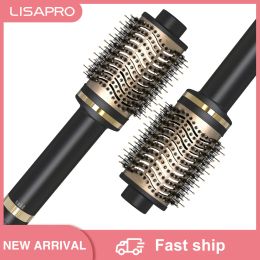 Brosses Lisapro Hot Air Brush Volumizer Multifonctionnel 3 en 1 Sèche-cheveux Bigoudi Lisseur Peigne Sèche-cheveux électrique avec peigne