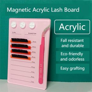 Pinceaux magnétique acrylique cils conseil mettre pincettes colle palettes adhésives pour extension de cils outils de maquillage cils palette support avec tique