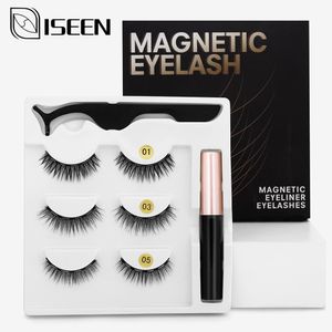 Borstels Magnetische wimpers 3D Nertsen Valse Wimper Magneet Eyeliner Valse Wimper Waterdichte Vloeistof Langdurige Wimperverlenging Make-up