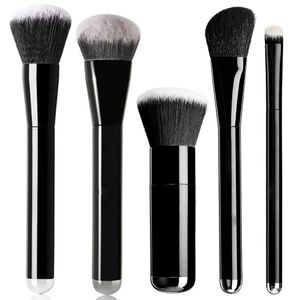 Brosse MJ MAKEP BRSTES le visage I / II / III ANGLED BLOSH # 10 Le dissimulation 14 avec la boîte Fonds de poudre de fond de teneur en poudre Contour Blush