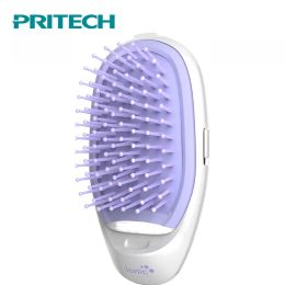 Cepillos Pritech mini peinador de cabello masaje eléctrico cepillo para el cabello potable peine para el cabello retirar el cepillo de cabello anti estático
