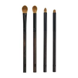 Penselen Professioneel Handgemaakt Make-up Kwast Zacht Goudmarterhaar 1pc Oogschaduw Mengborstel Ebbenhouten handvat Make-upborstels