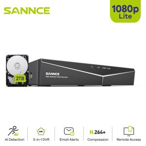 Borstels Sannce 4/8 kanaal 1080p 5in1 Beveiliging DVR 1080p Hybride CCTV Videorecorder 4/8CH voor thuisbewakingssysteem