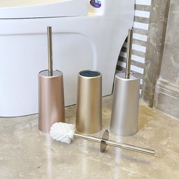 Brosses Brosse de toilette en silicone plat Wc support noir nettoyage porte-brosse de toilette doré ménage Escobilla Wc accessoires de salle de bain 50