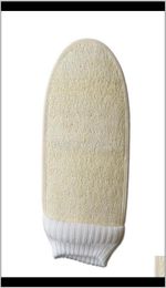 Borstels sponzen scrubbers 13x20cm mitt zachte exfoliërende achterste borstel natuurlijke loofah handschoenen voor bad 7tots wfuam8156437