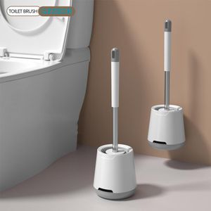 Borstels TPR toiletborstel vloerreinigingsborstel voor toilet badkameraccessoires muurhangende toiletreinigingsborstel rubberen kophouderset