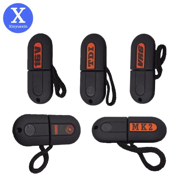 Cepillos Xinyuexin Píldora de llave Fob Fob para VW 16V VR6 TDI 2 Golf G60 Key Hu49 Clave sin cortar con llave de iluminación LED sin estilo de automóvil