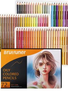 Brutfuner 265072 Couleurs Wood Tone de la peau Crayons colorés Soft Core Based Sketch Drawing Drawing Set Fournitures d'art pour débutants 231221