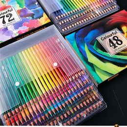 Brutfuner 48/72/120/180Colors Multicolour Pencils Set Artist Painting Sketching Wood Professional Watercolor Pencil Art Supplies 201223