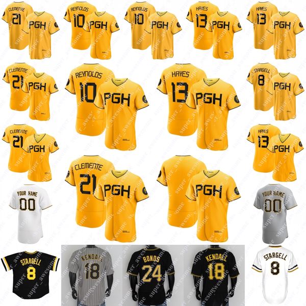 Andrew 22 McCutchen Baseball Jersey Ke'Bryan Hayes Bryan Reynolds Oneil Cruz Henry Davis Rowdy Tellez Jack Suwinski Mitch Keller David Bednar Jared Jones Paul Skènes