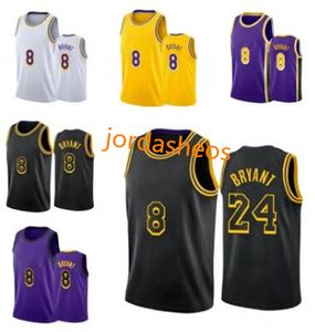 Camisetas de baloncesto para hombre 6 23 James Lakers 24 BRTANT Camisetas de baloncesto para hombre Bryant Laker cosidas 8 24 deportes al aire libre Nuevos hombres top