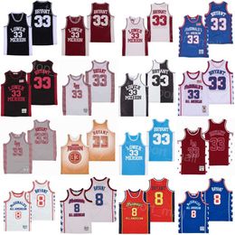 BRYANT College Jersey Moive Basketball ALL AMERICAN MCDONALDS ROYAL HS 8 33 LOWER MERION High School ALTERNATE COLOR-SPLIT SYLE University HipHop Uniform Man