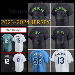 56 Randy Arozarena Baseball Jersey 13 Junior Caminero Rays Shane McClanahan 21 Jonny DeLuca Tampa Bay Yandy Diaz 2024 City Connect Josh Lowe Jose Siri Richie Palacios