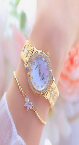 BS Bee sageNew Fashion Luxury Dames Watch Diamond Rose Gold Quartz Quartz Bracelet Clock3578783