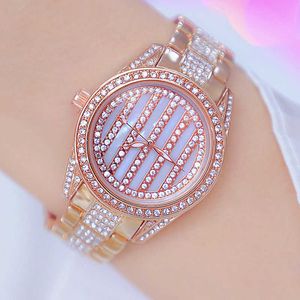 BS Horloge Vrouwen Luxe Merk Diamond Crystal Dames Polshorloges Rose Gold Armband Dames Horloges Waterdichte Reloj Mujer 210527