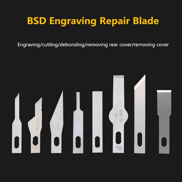 BSD Maintenance Scarving Blade for Téléphone Motherboard CPU IC Retirez les lames de film de coupe de couteau à colle de couteau