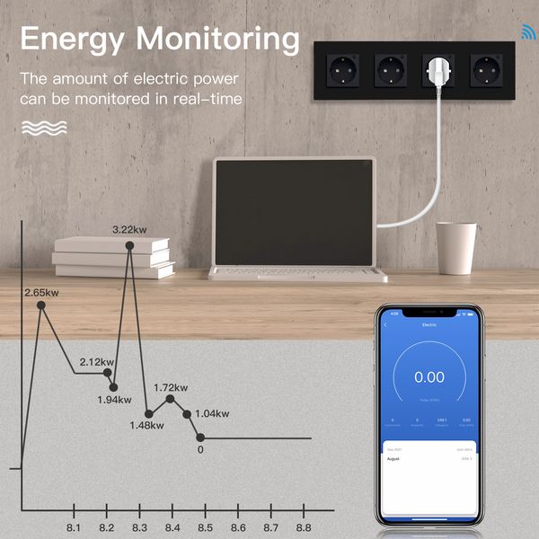 BSEED WiFi UE Socket estándar de pared 4 Caballero de pandillas 16A 110V-250V Blanco negro Gloden Crystal Glass Soporte para la aplicación Smart Life