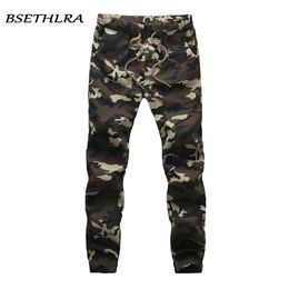 BSETHLRA 2018 nuevos pantalones de correr para hombre, pantalones militares de camuflaje, 100% puro algodón, pantalones Harem para primavera y otoño, pantalones para hombre, pantalones de camuflaje para hombre