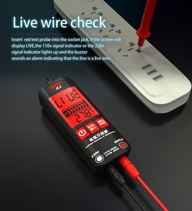 Bside a1 a5Voltage tester detector multimeter kleurweergave onbewuste elektrische elektrische pen dubbele bereik live draadtest ohm hz ncv meter
