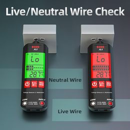 BSIDE A1 Mini Multimeter LCD Digitale tester Spanningsdetector 2000 Tellingen DC/AC -spanningsfrequentiebestendigheid NCV True RMS -meter