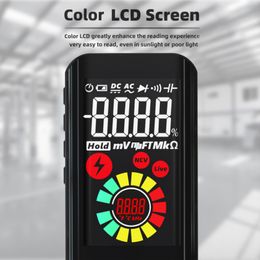 BSide A10 Color LCD Multímetro digital ultraportable 9999 Verdadero RMS Capacitancia de voltaje CA Capacitancia OHM OHM NCV HZ Fire Wire Wire Tester