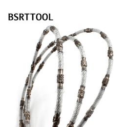 Bsrttool 2.2 / 4,0 mm Fil de diamant de découpe Corde mine de tronçonnerie en bois métallique Fil de coupe en pierre pour la machine à découper 1m / 5m