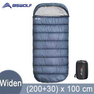 Bswolf grand camping sac de couchage léger 3 saison lâche sac élargissant la taille longue pour la randonnée au repos adulte 231227