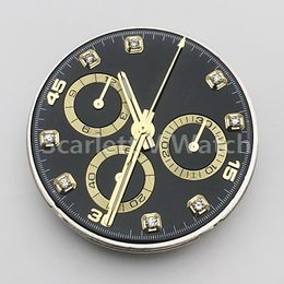 BT Factory – montre mécanique de luxe 116523, cadran en diamants noirs, qualité super parfaite, installation du mouvement 4130, chronographe pour hommes