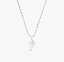 BT Gift Courage Mens Stainls Steel Pendant 14k Gold Plated Angel Feather Wing Collier2131928