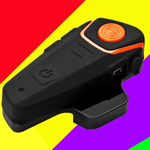 BT-S2 Intercomunicador para casco de motocicleta 1000M Moto Auriculares inalámbricos con Bluetooth Interfono BT impermeable con auricular de música estéreo FM