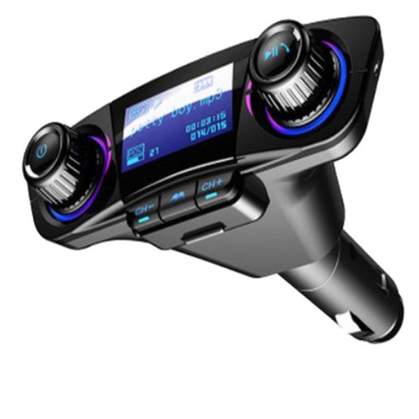 BT06 Reproductor de MP3 para automóvil Bluetooth 4.0 U Disk Tarjeta TF Teléfono móvil negro Transmisor FM manos libres para vehículo para vehículo