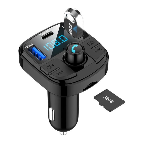 BT29 Manual Driver kit para automóvil USB C QC 3.0 Cargador Transmisor Fm Bluetooth Car Mp3 Reproductor multimedia