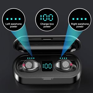 BT5.0 Wireless Bluetooth -oortelefoons met Power Bank LED -display F9 TWS Earbuds Mobiele telefoon Accessoires Sport gaming headset