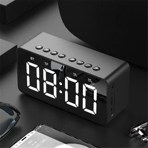 BT506 Mini Bluetooth Draadloze Subwoofer TF-kaart Audio Alarmklok Home Desktop Bluetooth Wekker Speaker Mirror