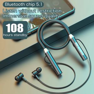 BT63 met nek gemonteerde Bluetooth oortelefoons Headset sport draadloze headset grote batterij binaurale magnetische zuigkracht