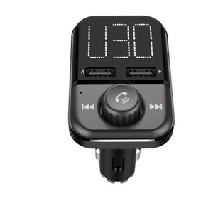 BT72 téléphone portable voiture transmetteur FM Kit mains libres voiture lecteur MP3 sans fil double USB chargeur de voiture grand écran