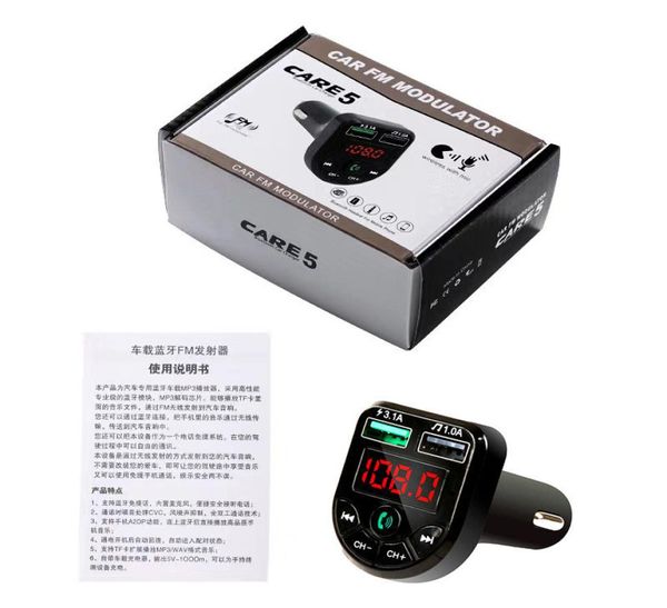 BTE5 Car Mp3 Player Bluetooth FM TRANSTRER CAR FM Modulateur Double USB Chargingport pour 1224v Vehicle General7940320