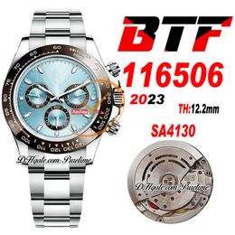 BTF Better SA4130 automatisch chronograaf herenhorloge kastanjebruine keramische bezel ijsblauwe index wijzerplaat 904L Oystersteel armband Super Edition Reloj Hombre Puretime 3