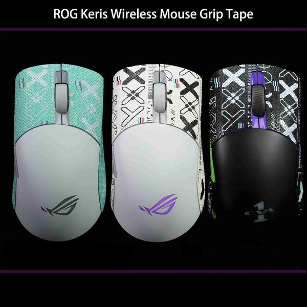 BTL Mouse Grip Tape Skate Etiqueta hecha a mano Antideslizante Piel de lagarto Chupar sudor para ROG Keris Wireless 36K Printstream Only Grips Q230825