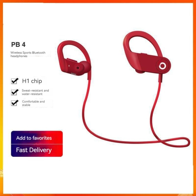 BTS Powerbts 4 Wysokie wydajność bezprzewodowe słuchawki Bluetooth Sports Magic Sound Ear Wiszący PB4 Zastosowany zestaw słuchawkowy EARPUTA przez Kimistore3