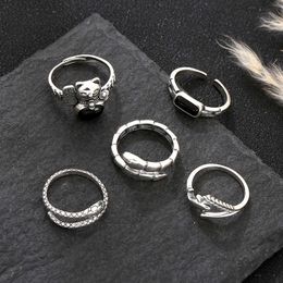 Anillos de bu anillo de diseño personalizado serpiente de moda para mujeres con pareja de animales de cola avanzada única y s925