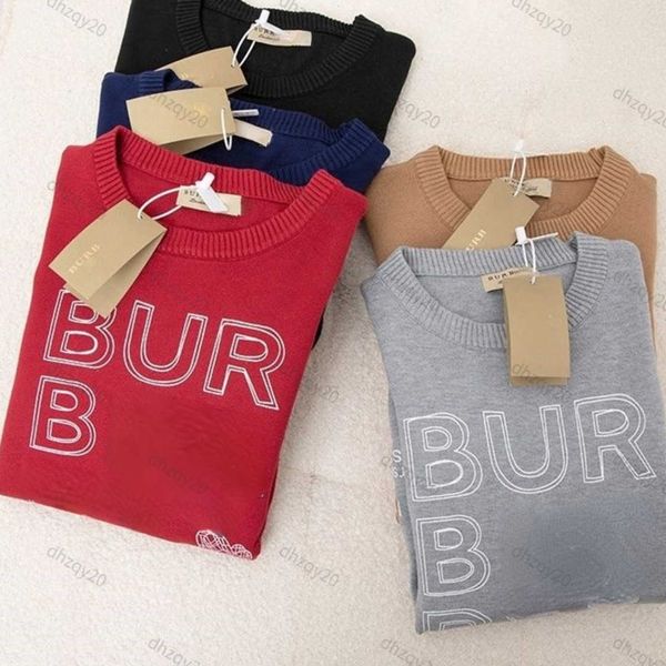 Bu Pull Designer Sweat-shirt tricoté Top classique broderie lettre ras du cou pull hommes et femmes pardessus jacquard marque de luxe chemise chaude à capuche