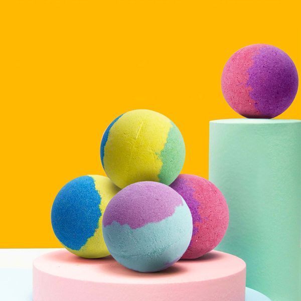 Bubble Bubble 60g Bain de bain Boule de sel Salt Explosion Natural Floral Mint Rose Lavande Huiles essentielles Bath-Bombs Pizers Soucheurs de douche Bombes Bombes YL0314