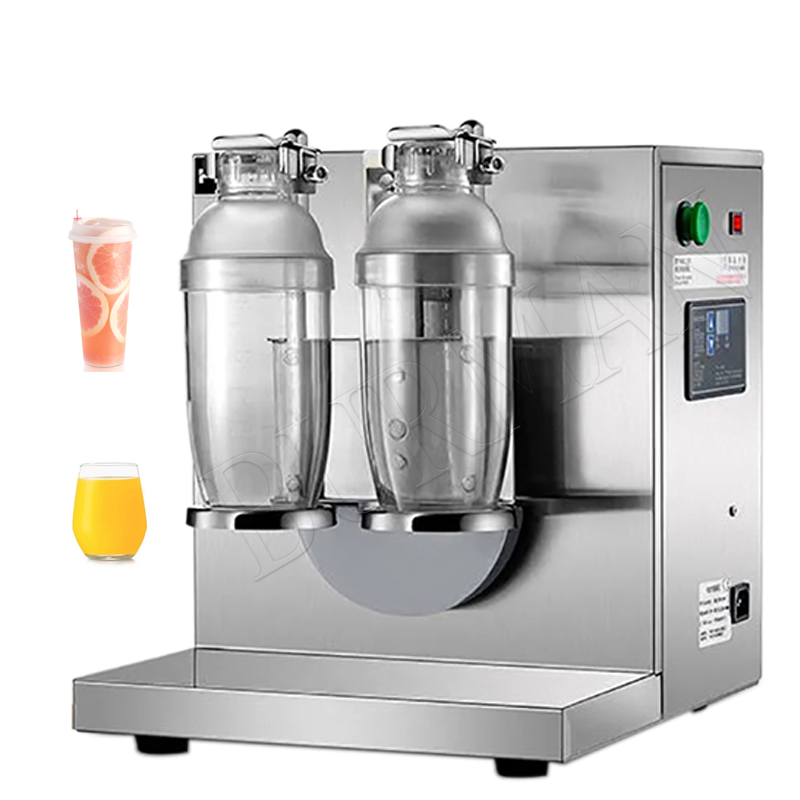 Bubbla boba te skakare kommersiell mjölk te skakning maskin dubbel kopp hem dryck cocktail kaffemat processorer